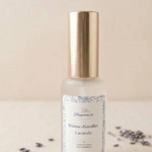 Flacon brume d'oreiller lavande en verre ambré