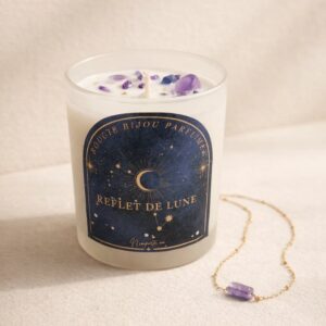 Bougie bijou parfumée Reflet de Lune - Pierres naturelles - Fait Main - Niõ par N'importe où