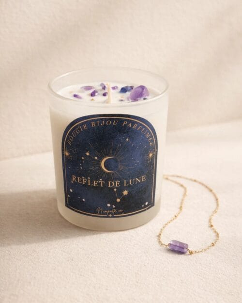 Bougie bijou parfumée Reflet de Lune - Pierres naturelles - Fait Main - Niõ par N'importe où