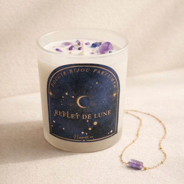 Bougie bijou parfumée Reflet de Lune - Pierres naturelles - Fait Main - Niõ par N'importe où Bougie bijou parfumée Reflet de Lune - Pierres naturelles - Fait Main - Niõ par N'importe où