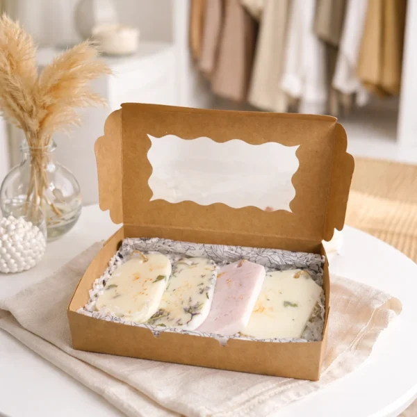 Coffret de suspensions de cire parfumés pour dressing, design minimaliste et fleurs séchées. armoire et dressing