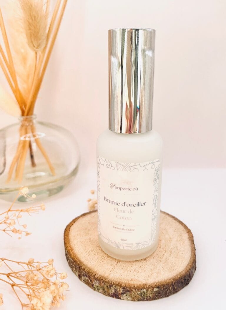 Brume d’oreiller parfumée senteur fleur de coton