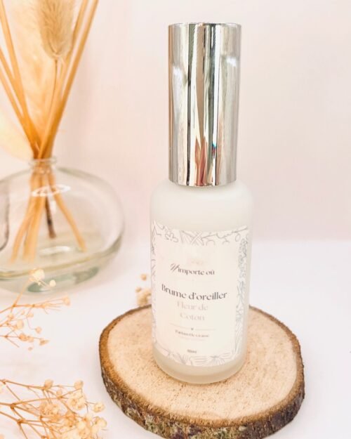 Brume d’oreiller parfumée senteur fleur de coton
