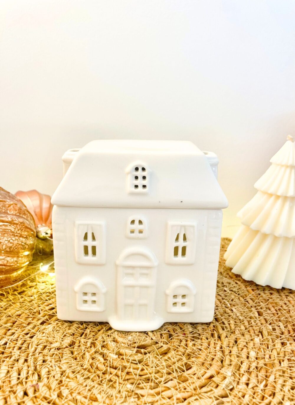 Brûle-Parfum Maison Cottage en Céramique