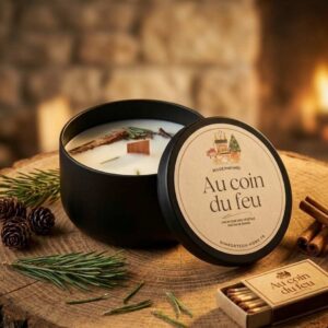 Bougie Feu de Bois Authentique - Au Coin Du Feu - naturelle - Niõ