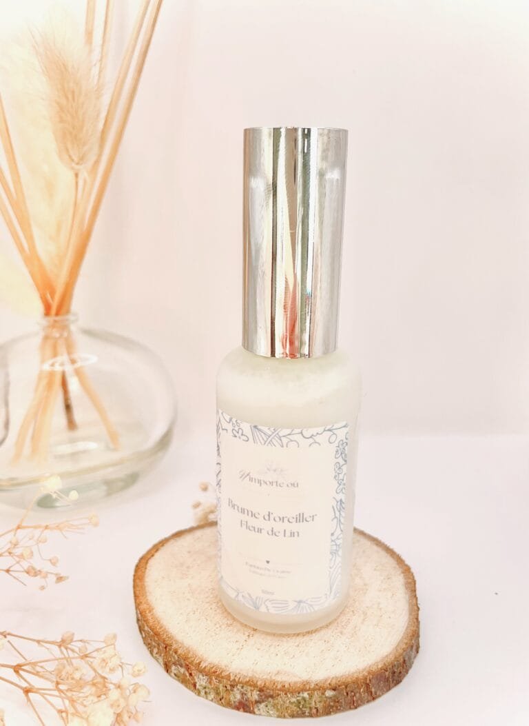 Brume d’oreiller parfumée fleur de lin