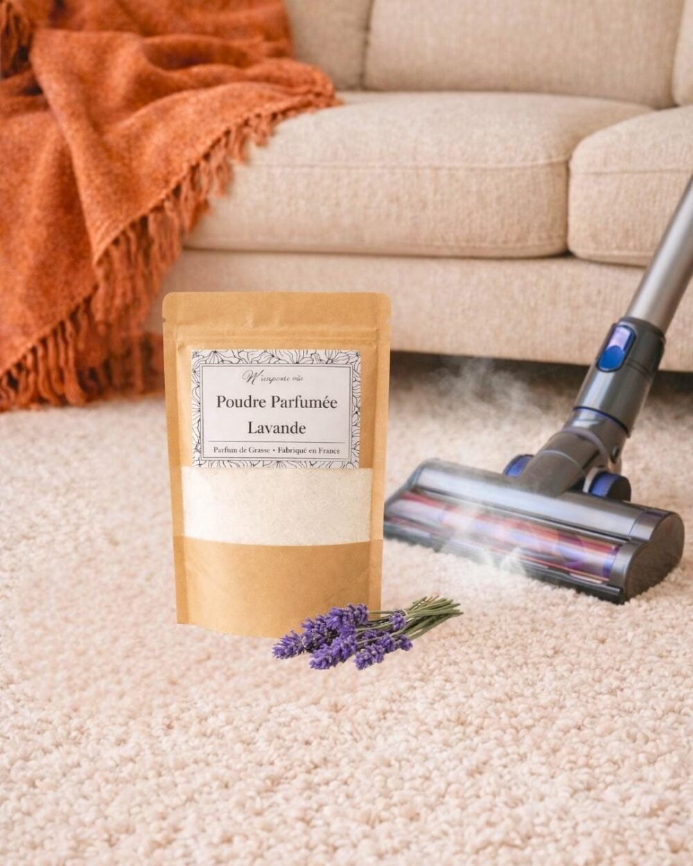 Poudre parfumée Lavande - poudre d'aspirateur et tapis naturelle - Niõ Poudre parfumée Lavande - poudre d'aspirateur et tapis naturelle - Niõ