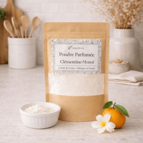Poudre parfumée pour aspirateur - Clémentine-Monoï - Désodorisant naturel exotique - Niõ
