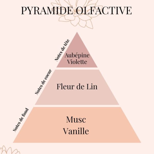 Pyramide Olfactive - Fleur de Lin - parfums d'intérieur - Niõ par N'importe où Pyramide Olfactive - Fleur de Lin - parfums d'intérieur - Niõ par N'importe où