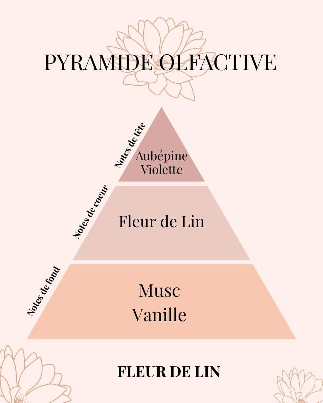 Pyramide Olfactive - Fleur de Lin - parfums d'intérieur - Niõ par N'importe où