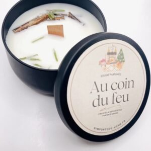Bougie parfumée au coin du feu senteur Feu de bois