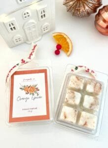 tablette fondante parfumée senteur orange épicée