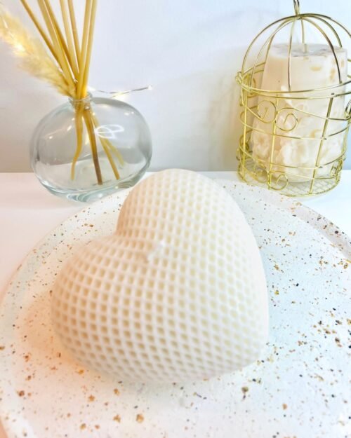 BOUGIE parfumée coeur Blanc Amour Pur
