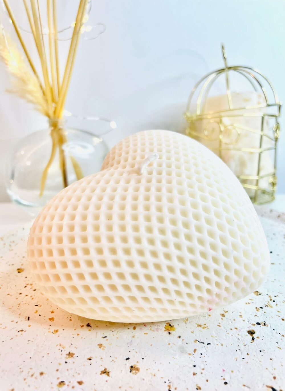 BOUGIE parfumée coeur Blanc Amour Pur