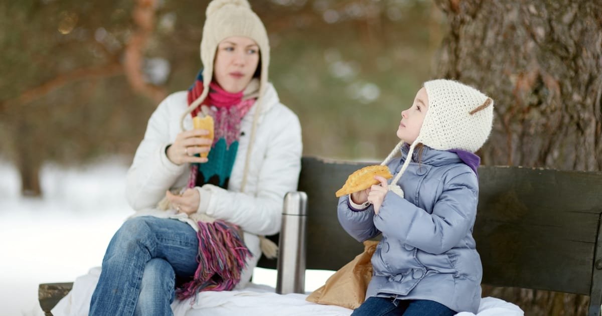 activités hiver - pique-nique hivernal