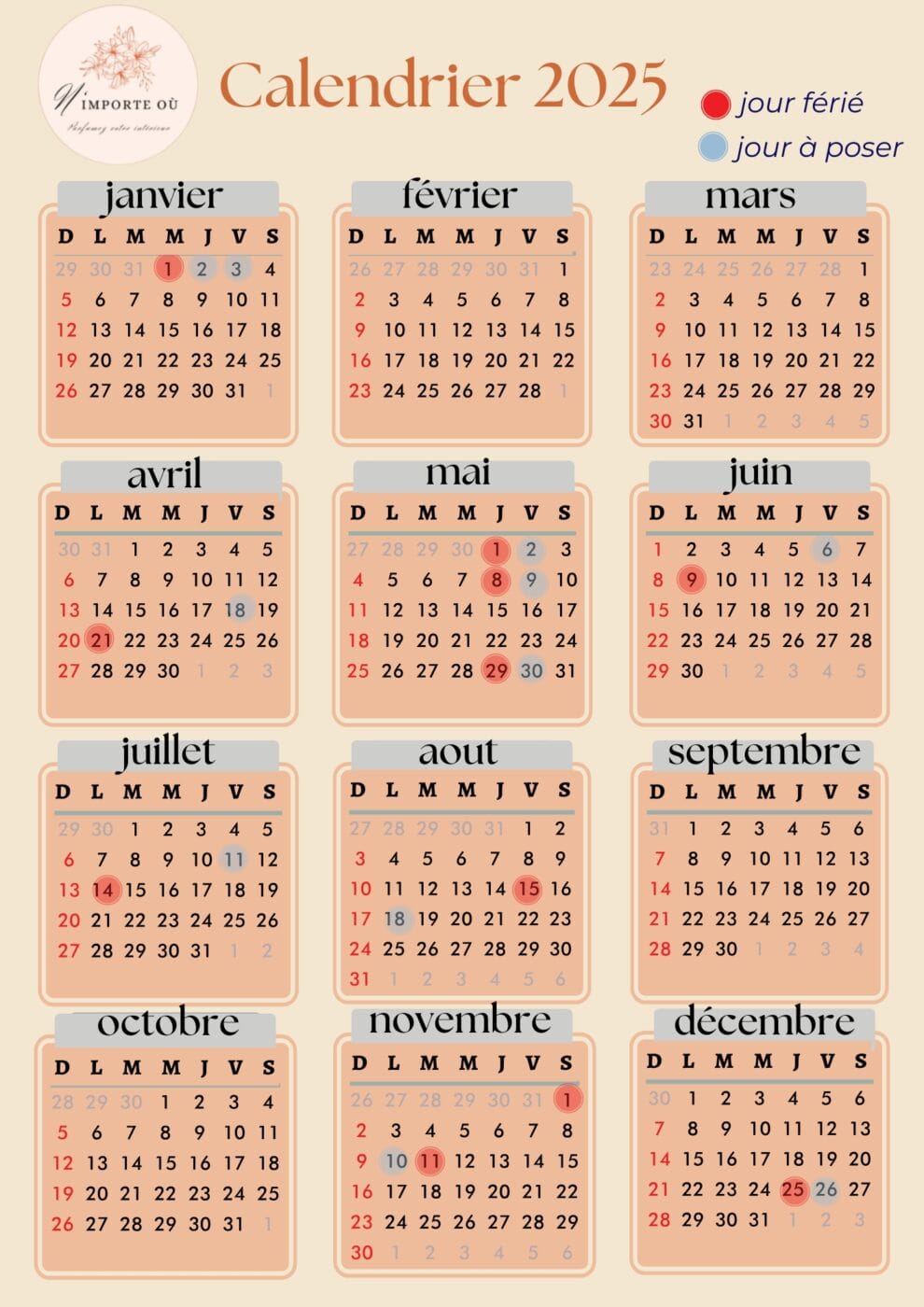 calendrier 2025 avec les jours féries 2025 à télécharger - n'importe où calendrier 2025 avec les jours féries 2025 à télécharger - n'importe où