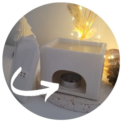 comment utiliser un brûle-parfum - le compartiment pour une bougie chauffe plat