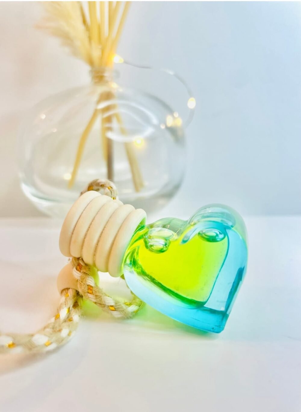 diffuseur de parfum voiture saint Valentin bleu vert