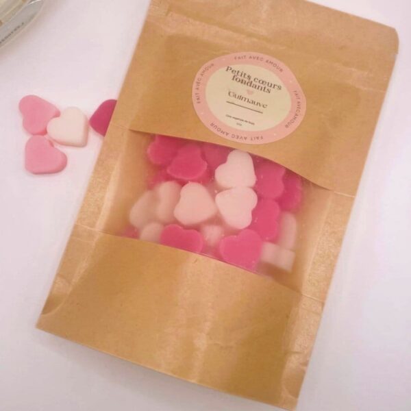 mini fondants en cire végétale parfumée - Petits coeurs fondants en sachet - Niõ Mini Fondants parfumés - Petits cœurs fondants | Parfum au choix
