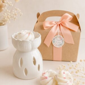 Eveil du printemps - Coffret brûle-parfum artisanal en céramique - fondants parfumés artisanaux au choix - Niõ