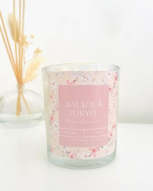 Bougie Parfumée Fleur de cerisier - Collection Printemps- Balade à Tokyo