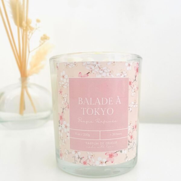 Bougie Parfumée Fleur de cerisier - Collection Printemps- Balade à Tokyo
