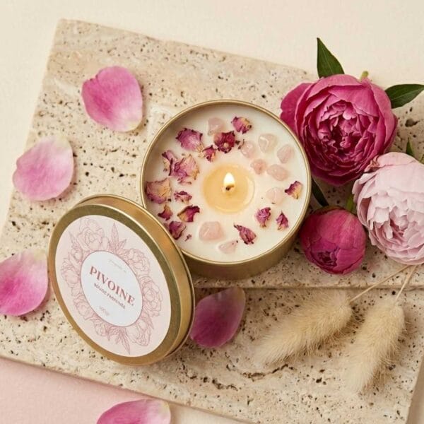 Bougie Florale Parfumée - La Belle Pivoine | 100g