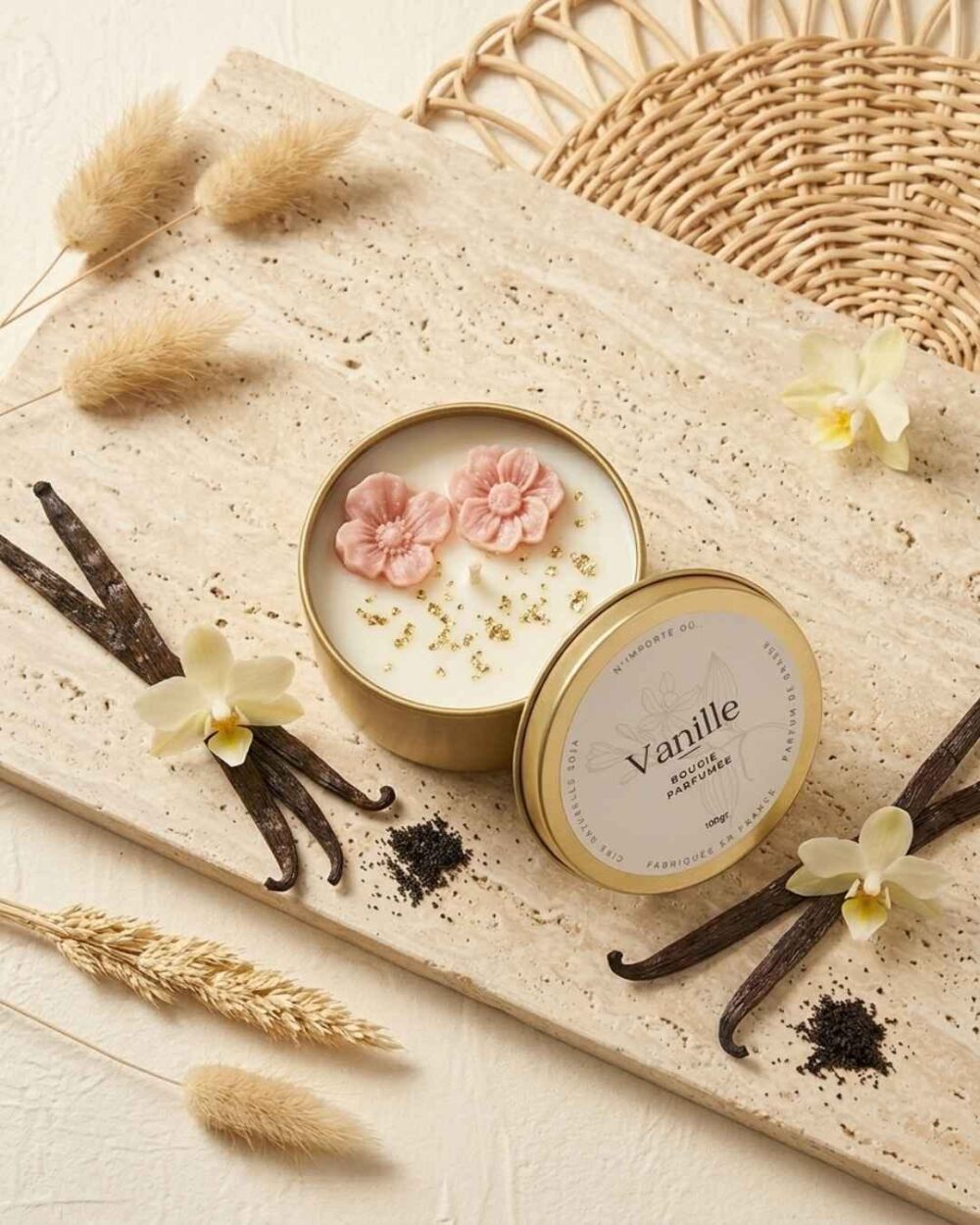 Bougie parfumée cocooning - La douce Vanille | 100g