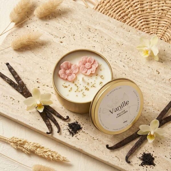Bougie parfumée cocooning - La douce Vanille - Cire Végétale - Niõ Bougie parfumée cocooning - La douce Vanille | 100g