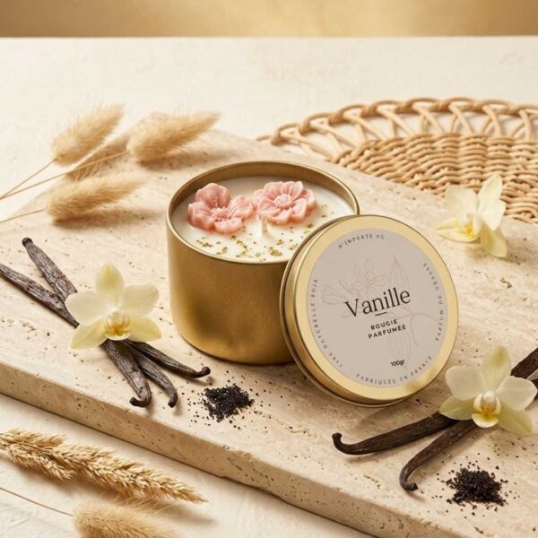 Bougie parfumée cocooning - La douce Vanille - Fait Main - Niõ Bougie parfumée cocooning - La douce Vanille - Fait Main - Niõ