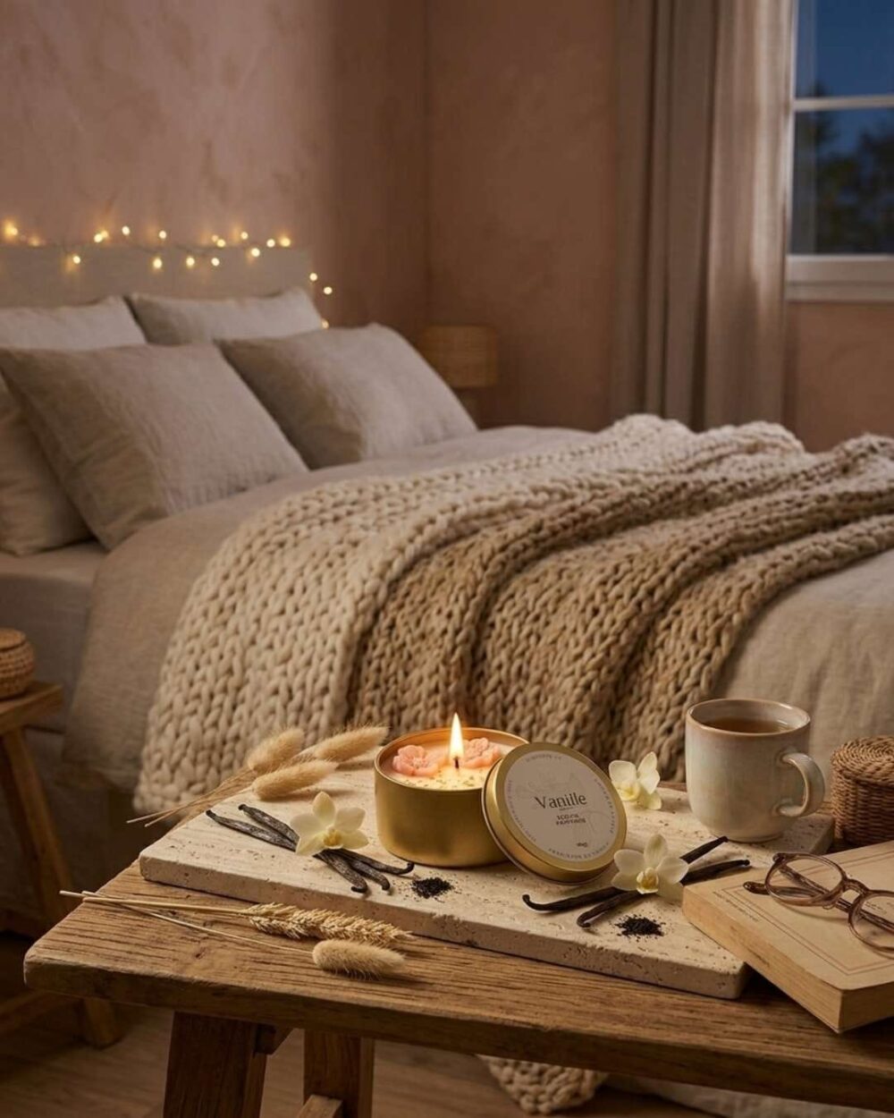 Bougie parfumée cocooning - La douce Vanille - bougie de chevet - Niõ Bougie parfumée cocooning - La douce Vanille - bougie de chevet - Niõ