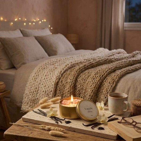 Bougie parfumée cocooning - La douce Vanille - bougie de chevet - Niõ Bougie parfumée cocooning - La douce Vanille - bougie de chevet - Niõ