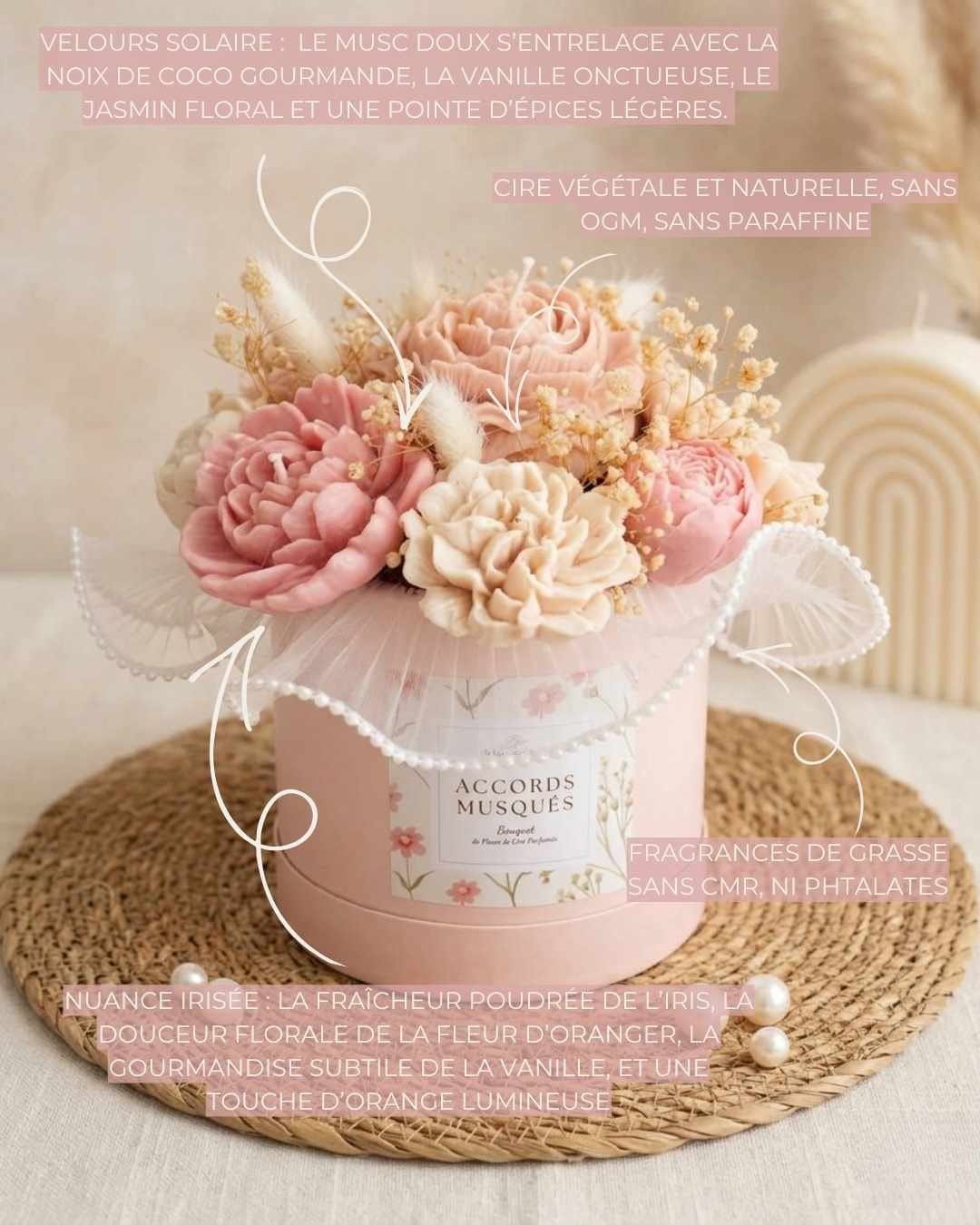 Bouquet parfumé Accords Musqués - création originale fait main - Niõ par N'importe où