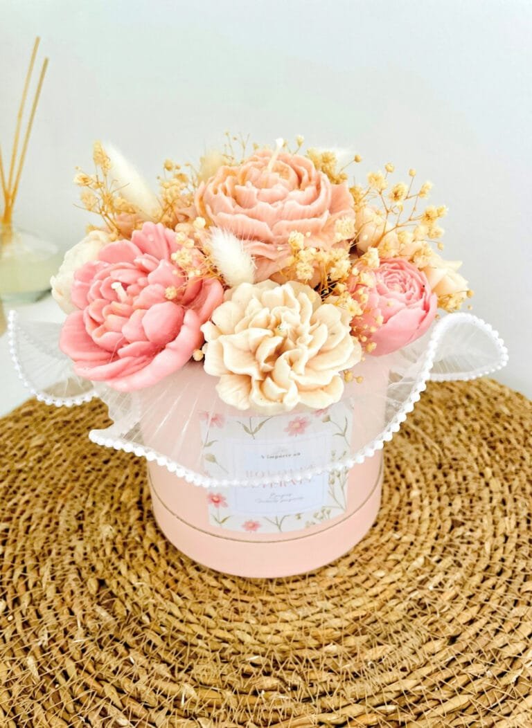 bouquet eternel fleurs de cire parfumées