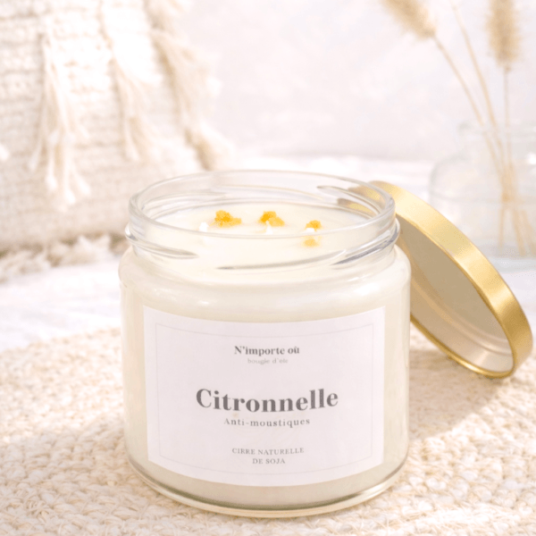 bougie citronnelle parfum frais cire vegetale collection boheme