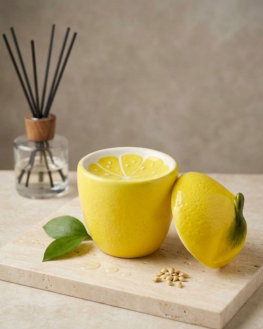 Brûle-Parfum en Céramique Jaune Citron - Dolce Limone - Niõ