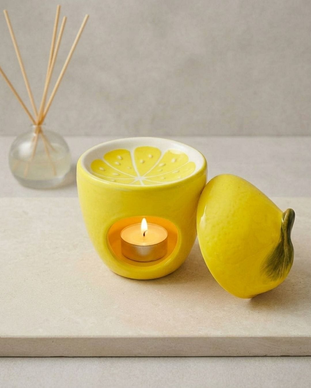 Brûle-Parfum en Céramique Jaune Citron - Dolce Limone - original - Niõ