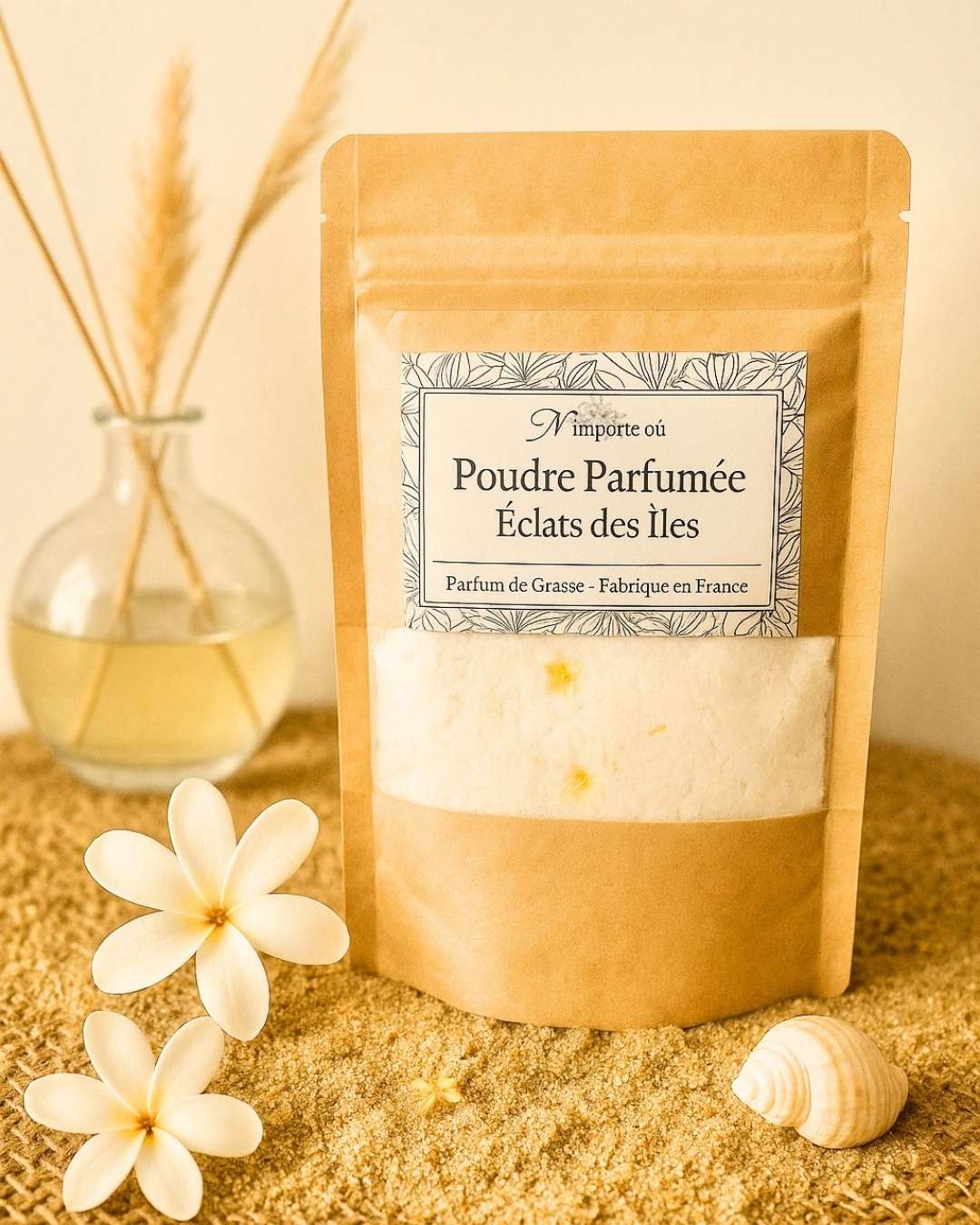 Poudre Parfumée Éclats des îles - Désodorisant Naturel pour Aspirateur, Tapis et Canapé Poudre Parfumée Éclats des îles : Désodorisant Naturel pour Aspirateur, Tapis et Canapé