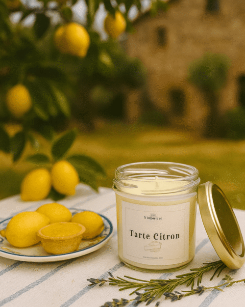 bougie bohème Parfumée tarte citron