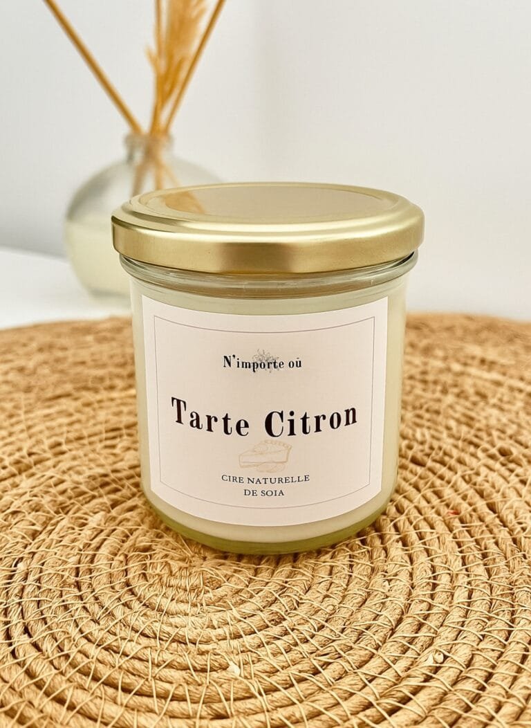 bougie bohème Parfumée tarte citron