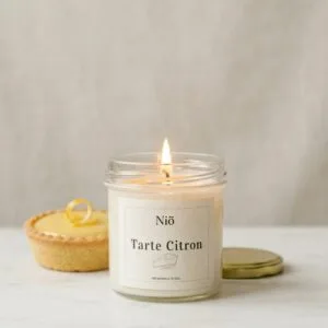 Bougie Parfumée Tarte Citron - Collection Bohème | Inspirée des goûters en Italie 9 bougie parfumée Tarte Citron - collection Bohème - Fait Main - Niõ par N'importe où