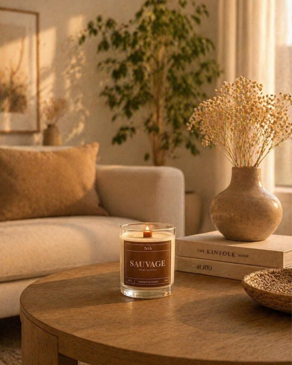 Bougie parfumée SAUVAGE – Esprit aventurier | Accords aromatiques et boisés