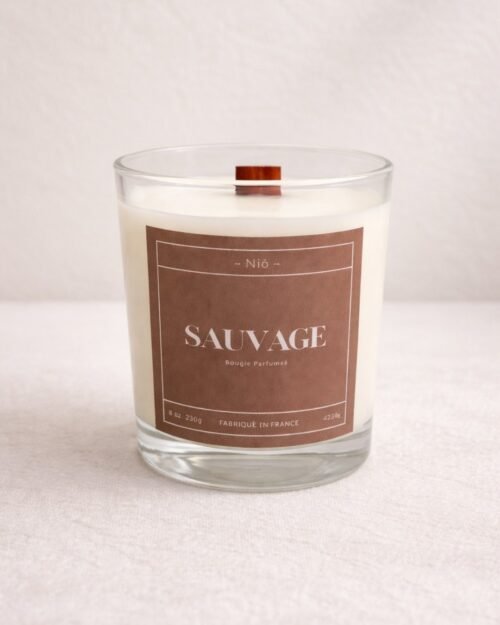 bougie parfumée SAUVAGE - esprit naturel et rebelle - Fait Main - Niõ par N'importe où