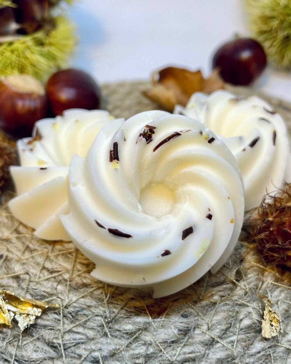 fondants parfumés Chaï Latte - en cire naturelle coulée à la main - artisanat - Niõ