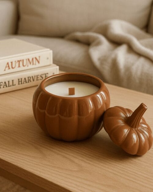 Bougie Citrouille D’automne - Parfum Marrons Chauds -Bougie Artisanale - Niõ
