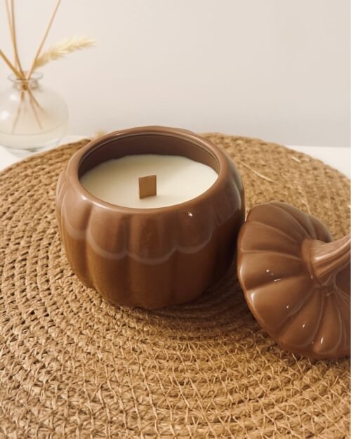 bougie automne marron chaud