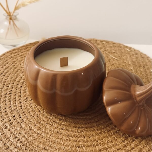 bougie automne marron chaud