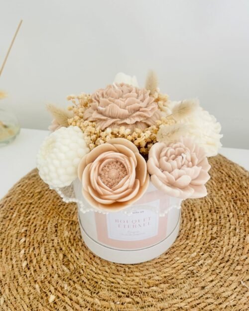 bouquet eternel Mocha fleur de cire