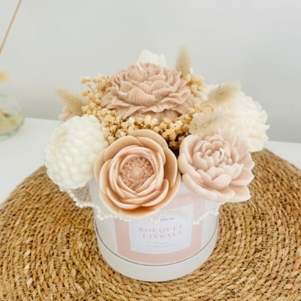 bouquet eternel Mocha fleur de cire