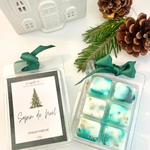 Tablette de fondants parfumés Sapin de Noël - fondants artisanaux faits à la main - Niõ